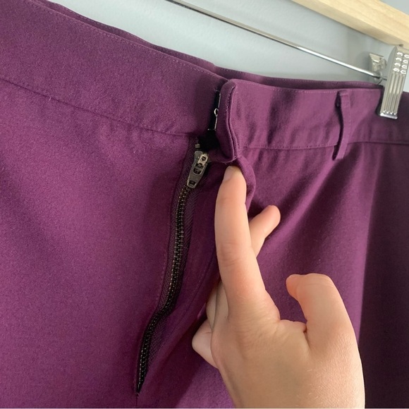 Universal  Standard Womens Cigarette Pants Purple Rayon Trouser Ankle M 18 20 - Picture 5 of 14